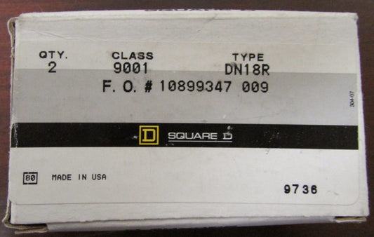 SQUARE D 9001 DN18R Plastic Red 22MM STOP Legend Plate *PRICE PER EACH*
