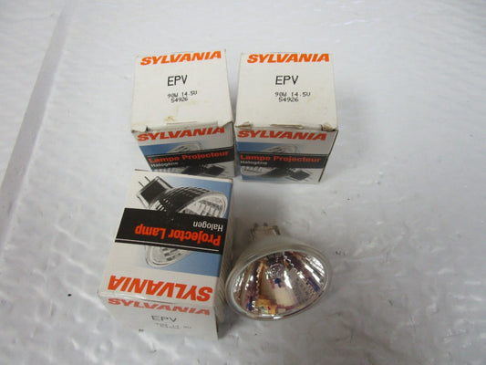 NEW LOT OF 3 SYLVANIA EPV PROJECTOR LAMP BULB 90W WATT 14.5V VOLT