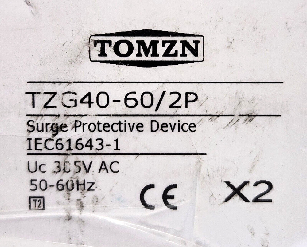 TOMZN TZG40-B TZG40 60 2P SPD Surge Protective Device 2 Pole 385 VAC 30-60 KA