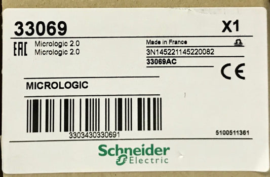SCHNEIDER ELECTRIC 33069 Micrologic 2.0 TRIP Unit 33069AC 3N14522