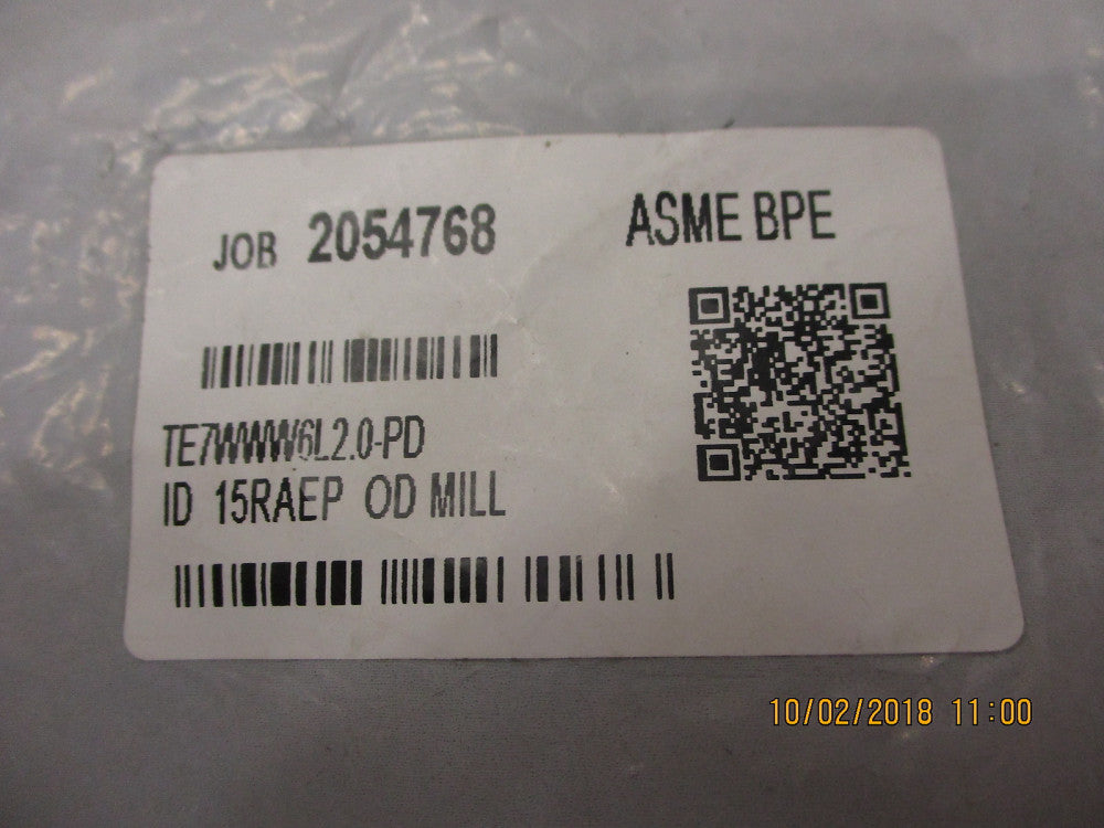 TE7WWW6L2.0-PD Maxpure BPE Series 2 Tee, T316L Stainless, Weld Connec BRAND NEW!