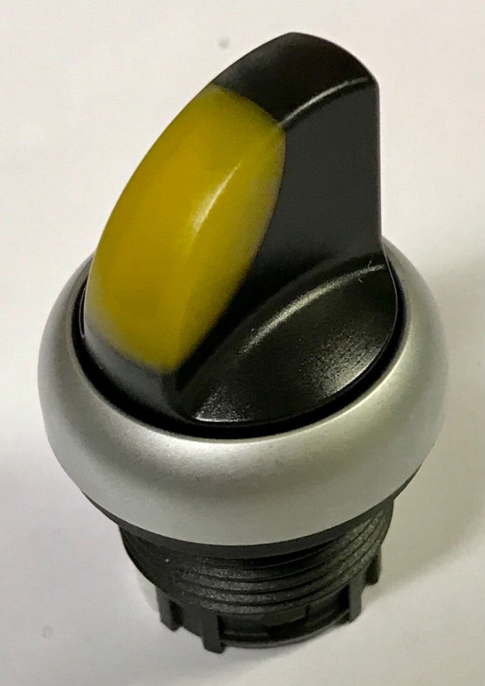 EATON M22 Yellow Illuminated Selector Switch 3 Position Spring Return Left 