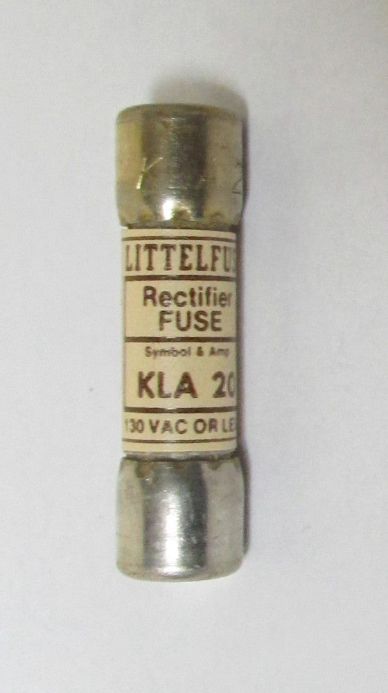 LITTELFUSE KLA 20 130 VAC Or Less 20 Amp Rectifier Fuse 