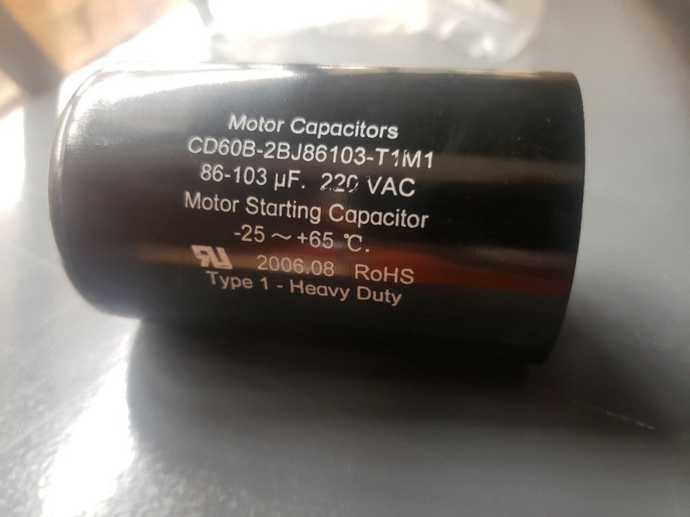 NEW, OPEN BOX, MOTOR CAPACITORS, CD60B-2BJ86103-T1M1, 86-103 uF 220 VAC 2-Pack