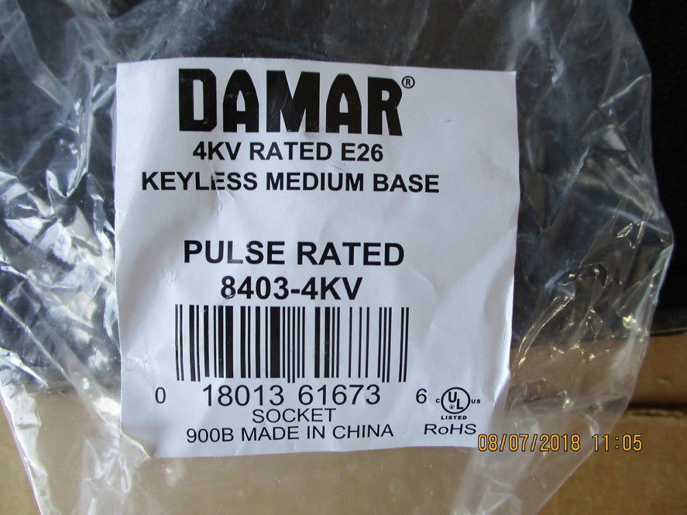8403-4KV Damar Lighting 4KV rated E26 Keyless Medium Base BRAND NEW!