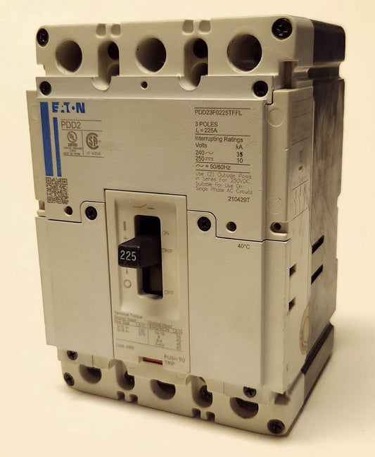 EATON PDD23F0225TFFL 3 Pole 225 AMP PDD2 Power Defense Circuit Breaker