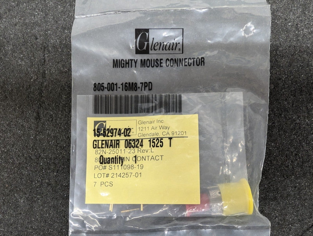 New, Glenair, 805-001-16M8-7PD, Triple-Start Mighty Mouse Circul