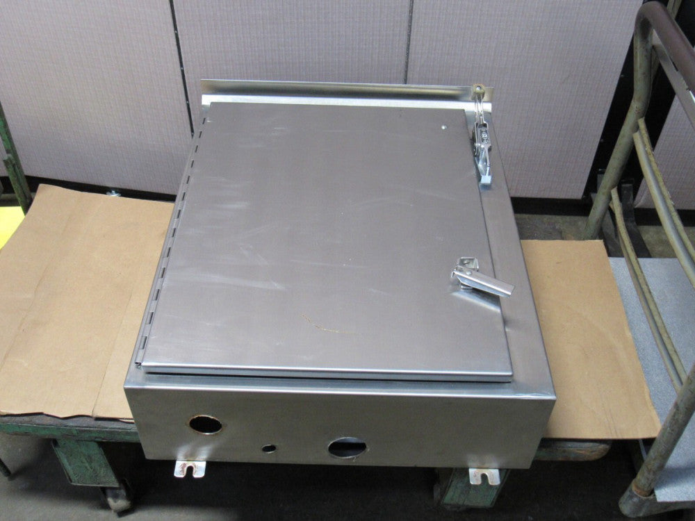 AUSTIN STAINLESS 3R ELECTRICAL ENCLOSURE 30X25-1/2X9 W/ BREAKER OPERATING MECH