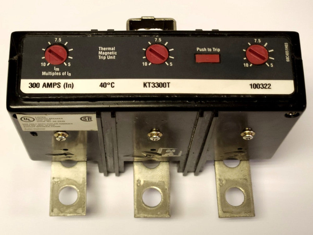 EATON CUTLER HAMMER KT3300T 3 Pole 300 AMP K Frame TRIP Unit Type KD HKD 1492D90