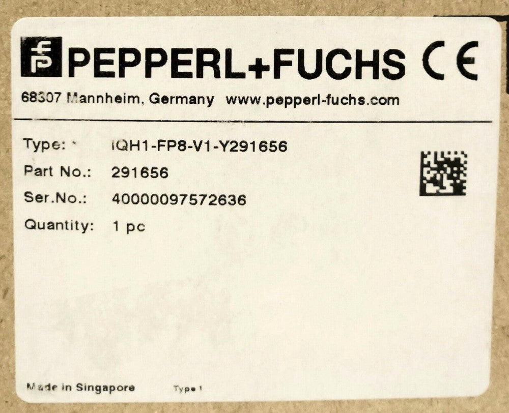 PEPPERL FUCHS IQHI FP8 V1 Y291656 MACH-Secure RFID Reader 291656