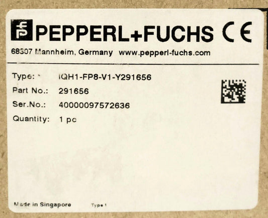 PEPPERL FUCHS IQHI FP8 V1 Y291656 MACH-Secure RFID Reader 291656