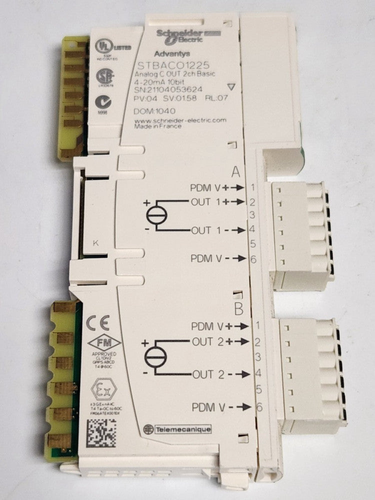 SCHNEIDER ELECTRIC MODICON STBACO1225 Advantys ACO1225 Analog Output Module