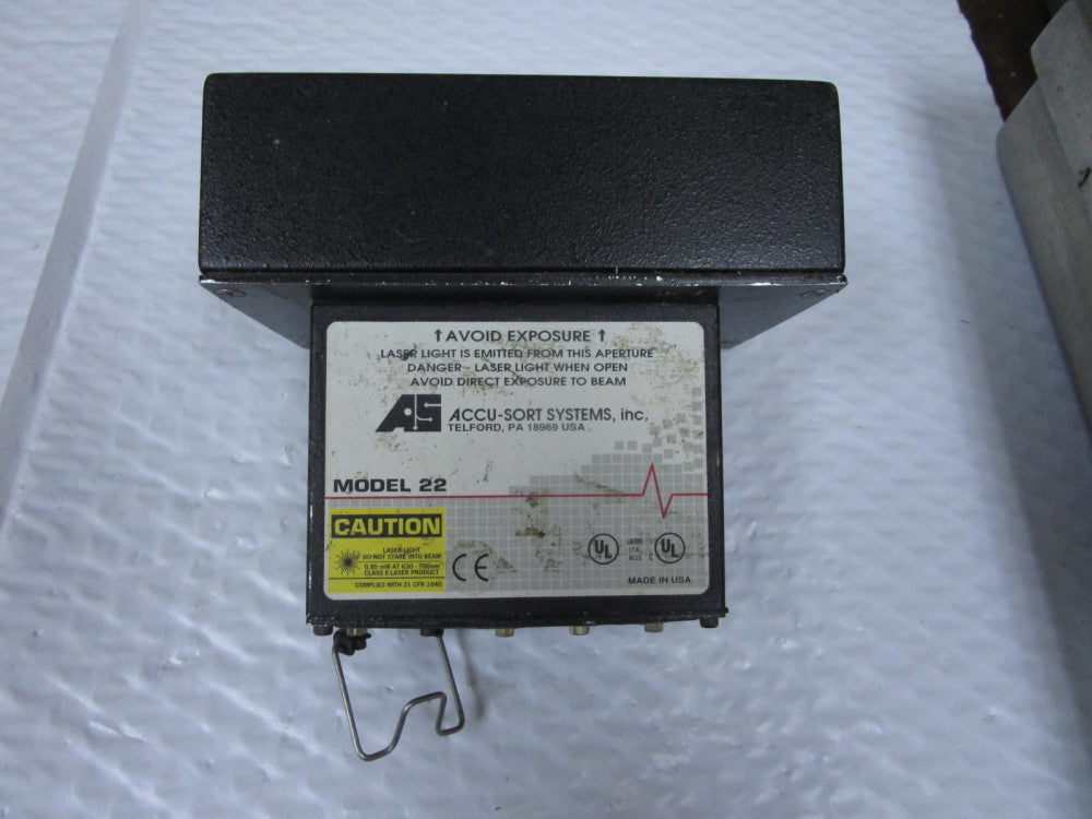 ACCU-SORT SYSTEMS MODEL 22 LASER BAR CODE SCANNER 500mA