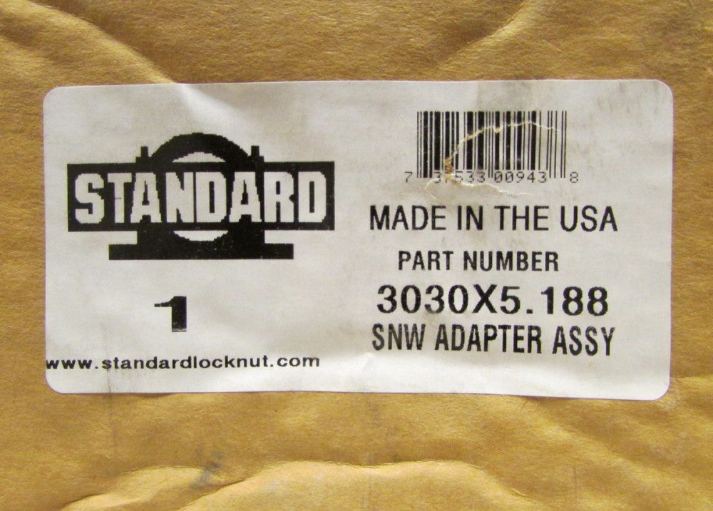 STANDARD 3030X5.188 SNW Sleeve Adapter Assembly 3030X5 188