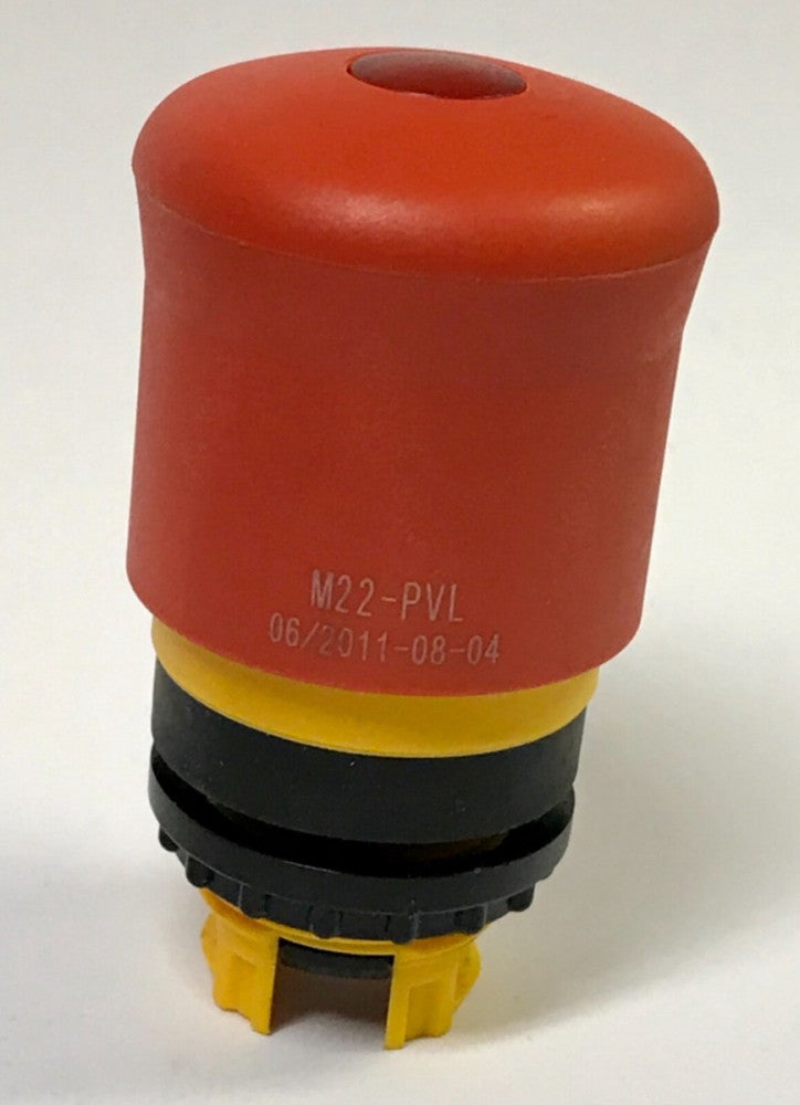 EATON M22 PVL RED Illuminated Emergency STOP Switching OFF Push(NO RETAINER NUT)