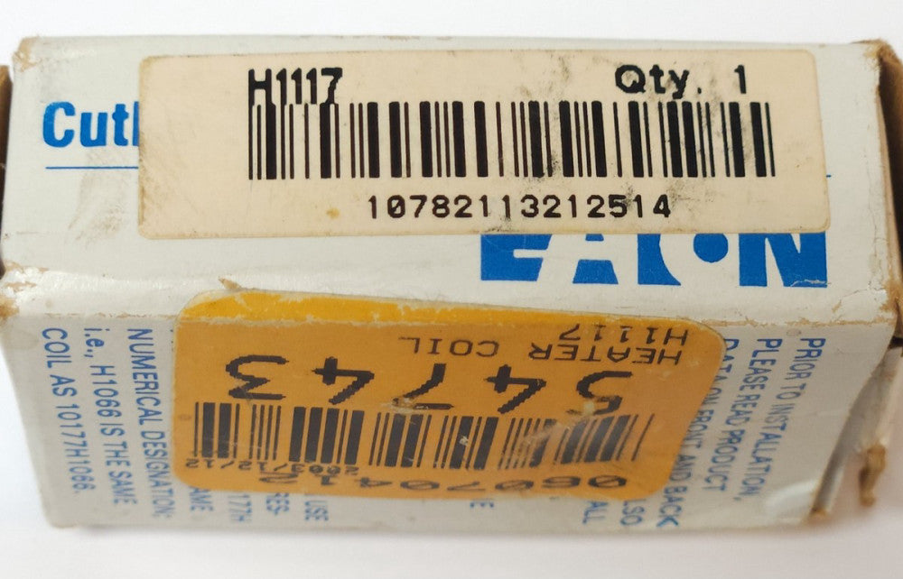 EATON CUTLER HAMMER H1117 Thermal Overload Relay Heater Element
