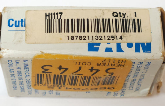 EATON CUTLER HAMMER H1117 Thermal Overload Relay Heater Element