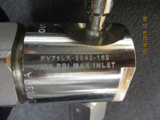 PV71LK-2040-162 Tescom 1/4" FVCR Diaphragm Valve BRAND NEW!