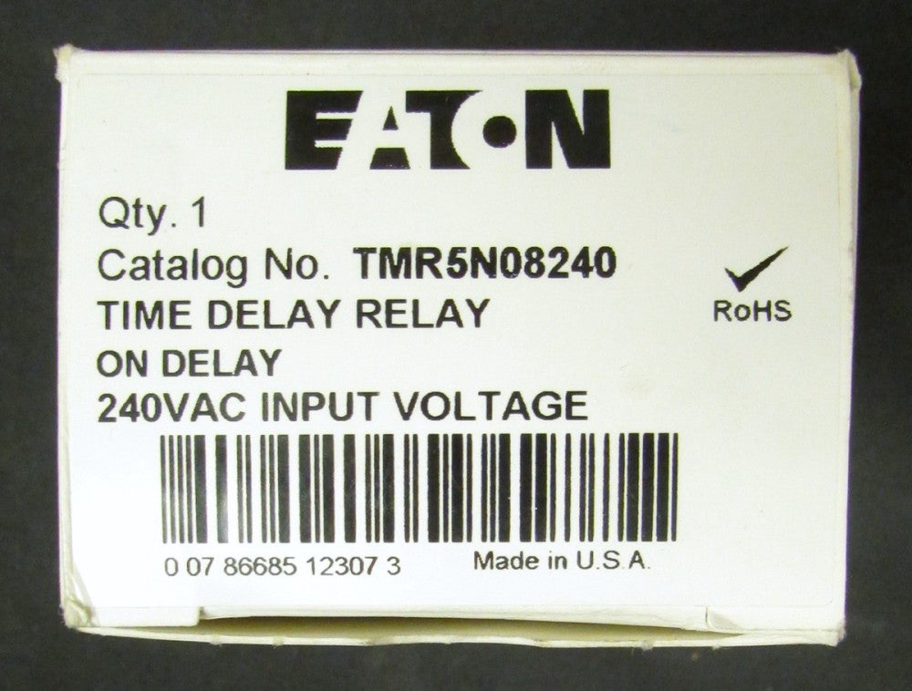 EATON TMR5N08240 Time Delay Relay Timer .6-60 Second 240VAC 