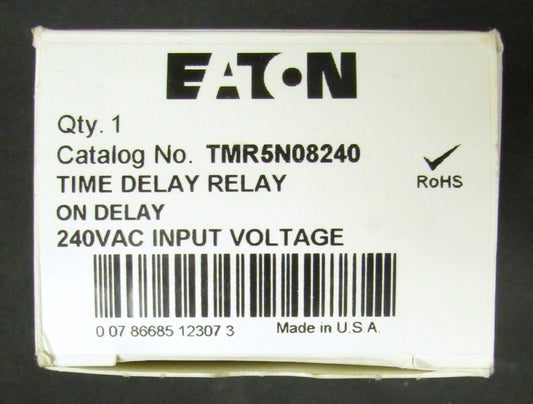 EATON TMR5N08240 Time Delay Relay Timer .6-60 Second 240VAC 