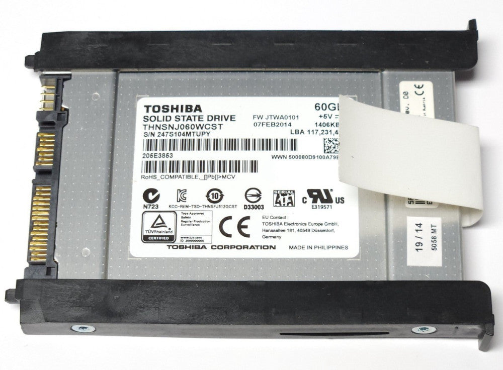 TOSHIBA THNSNJ060WCST SOLID STATE DRIVE 60GB 5AC901 CSSD 03