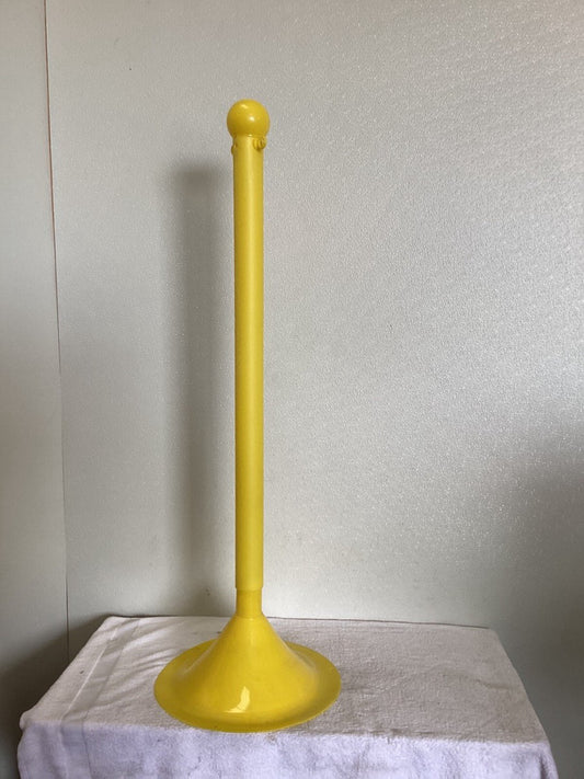 Stanchion / Crowd Control Post. No Chain. Box Of 8. Light Duty. Yellow.