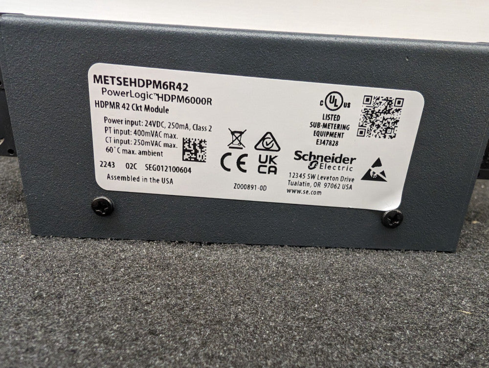 Used, SE, METSEHDPM6R42, POWERLOGIC HDPM6000R - HDPMR 42 Ckt Module