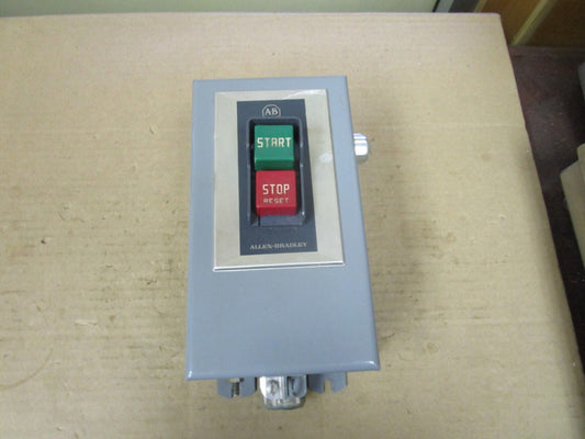 ALLEN BRADLEY START/STOP ENCLOSED STARTER 609U-AJC SIZE 0 SER K 600V w/ HEATERS