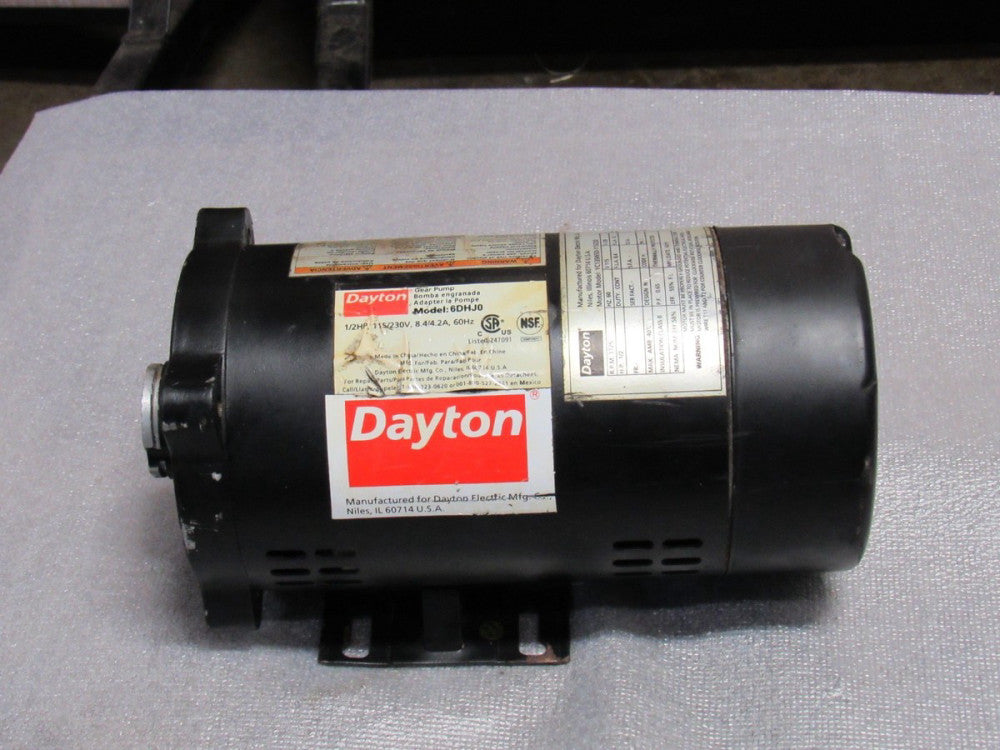DAYTON GEARMOTOR 6DHJ0 YC139/650-115/230 1/2 HP 115/230V 1725RPM 1PH