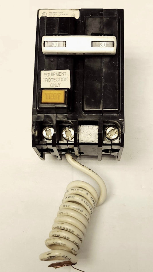 EATON CUTLER HAMMER QBGFEP2030 2 Pole 30 AMP QBGFEP Ground Fault Breaker