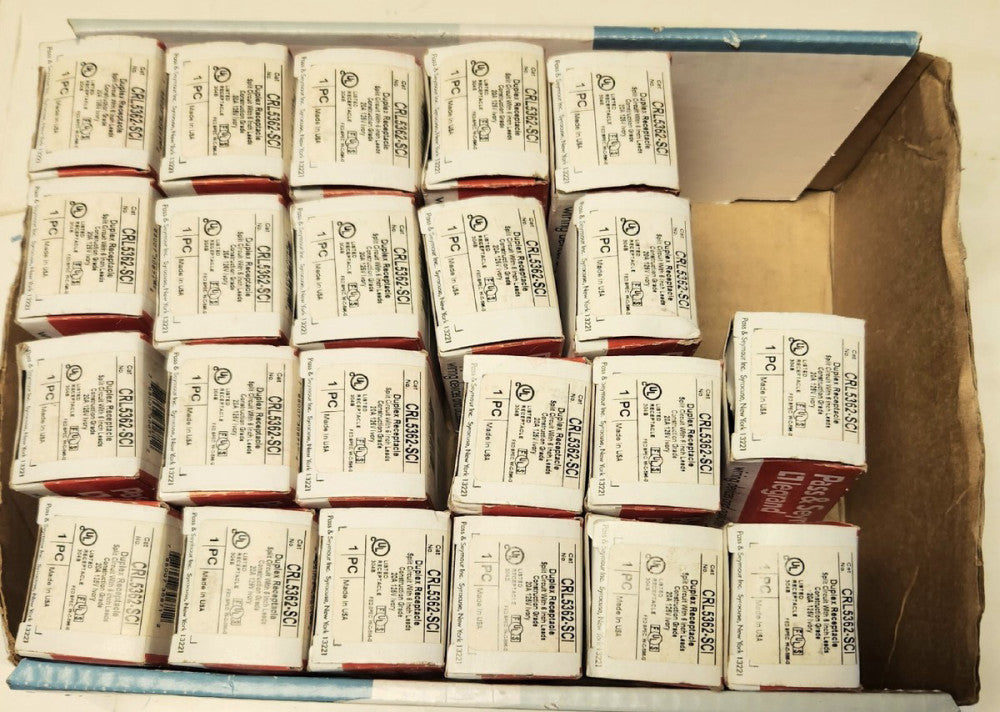 LOT OF 22 PASS & SEYMOUR LEGRAND CRL5362 SCI Split Circuit Duplex Receptacle 20