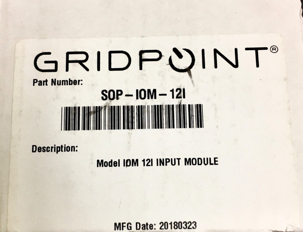 GRIDPOINT SOP IOM 12I Model IOM 12I Input Module