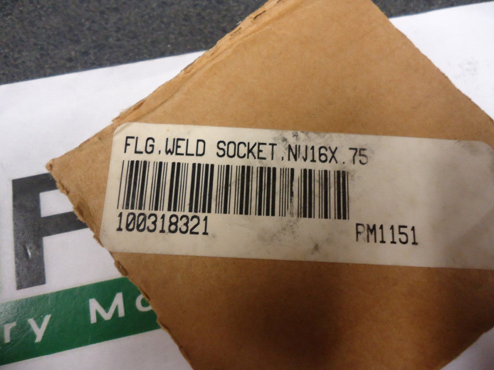 Brand New! 100318321, MKS Flange, NW16 Socket Weld, 3/4