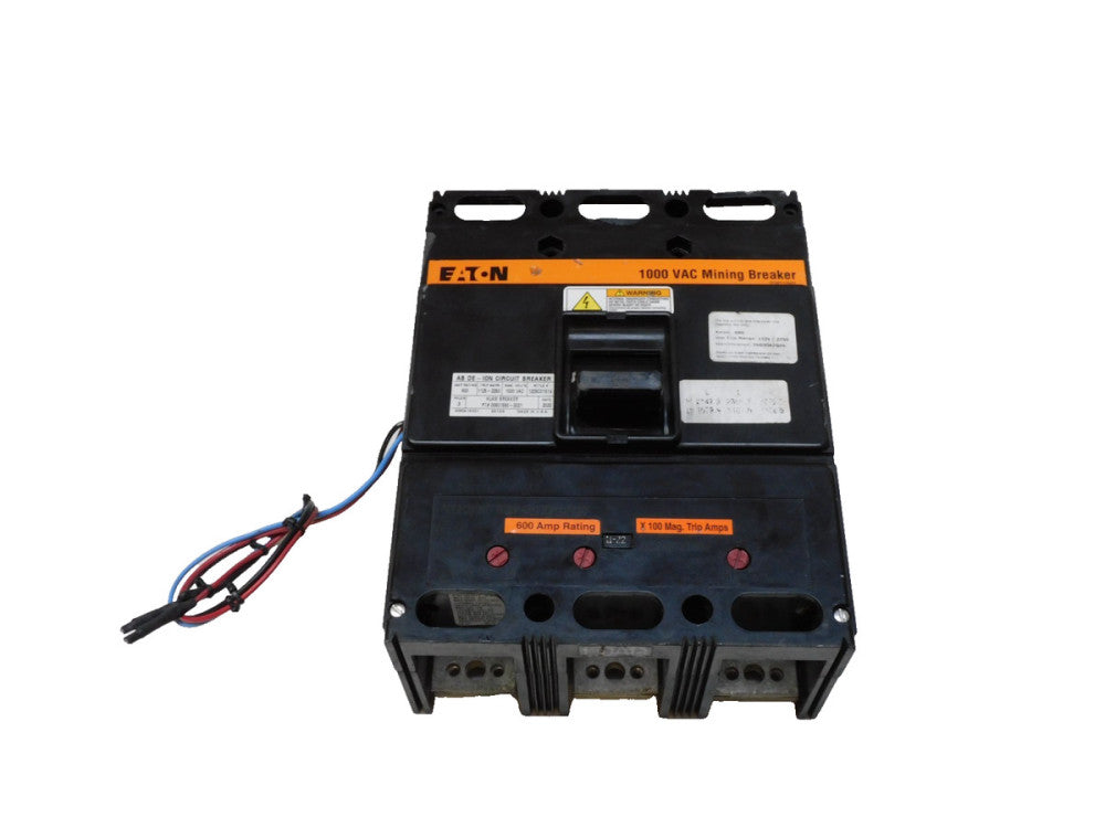 Eaton 00601550-0021 AB DE-ION 1000V Mining Breaker 600A 1125-2250 Trip 3p w/ Aux