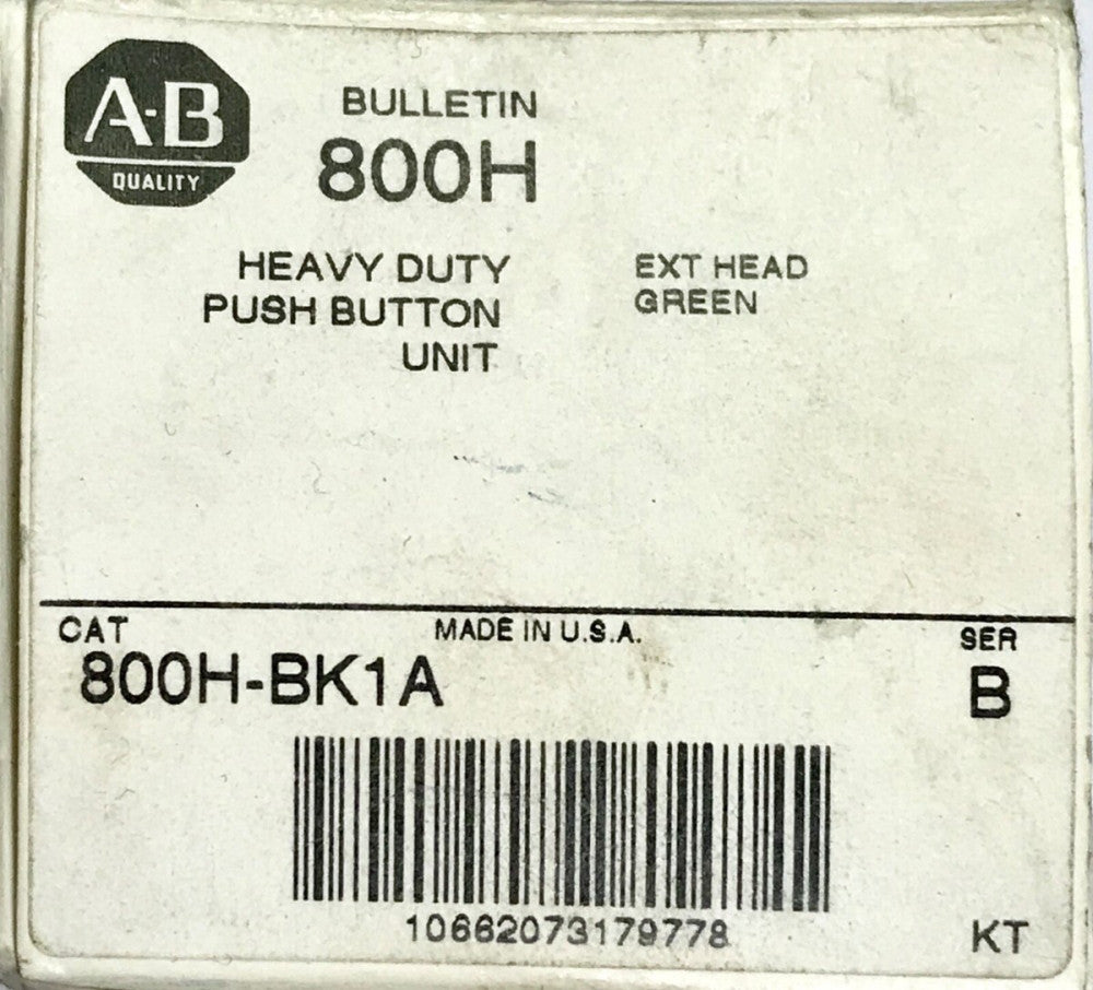 ALLEN BRADLEY 800H BK1A Extended Head Heavy Duty Pushbutton