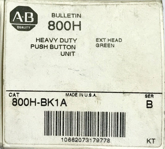 ALLEN BRADLEY 800H BK1A Extended Head Heavy Duty Pushbutton