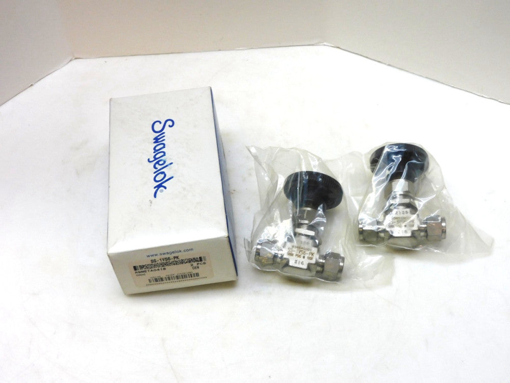 Swagelok SS-1VS6-PK Stainless Peek Packing Valve 5000Psig 3/8" tube Lot of 2