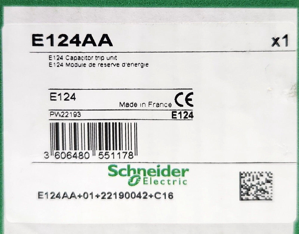 SCHNEIDER ELECTRIC E124AA MICOM Type E124 Capacitor TRIP Unit Module