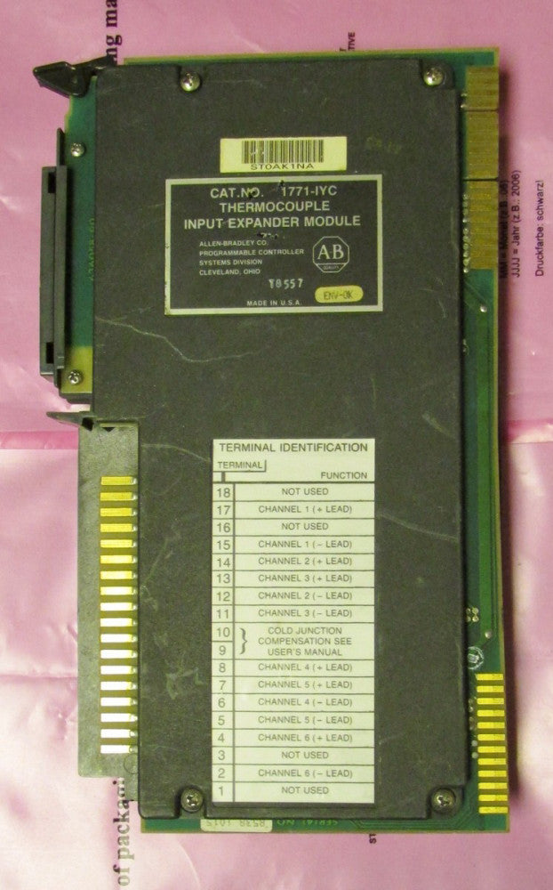 ALLEN BRADLEY 1771 IYC Thermocouple Input Expander Module