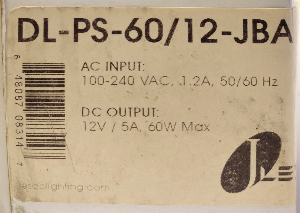 JESCO JLED DL PS 60/12 JBA Outdoor Rated LED Power Supply Input 100-240 VAC