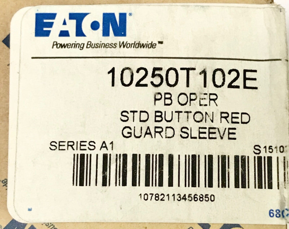 EATON CUTLER HAMMER 10250T102E RED Pushbutton Operator Metal Guard Sleeve