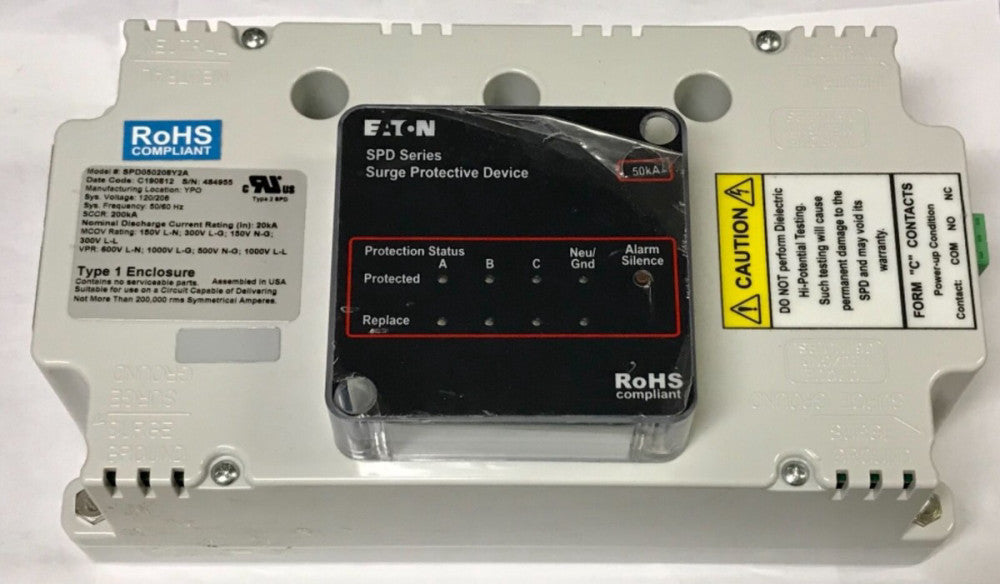 EATON CUTLER HAMMER SPD050208Y2A 120 208 VAC WYE 200KA SPD Surge Protective  
