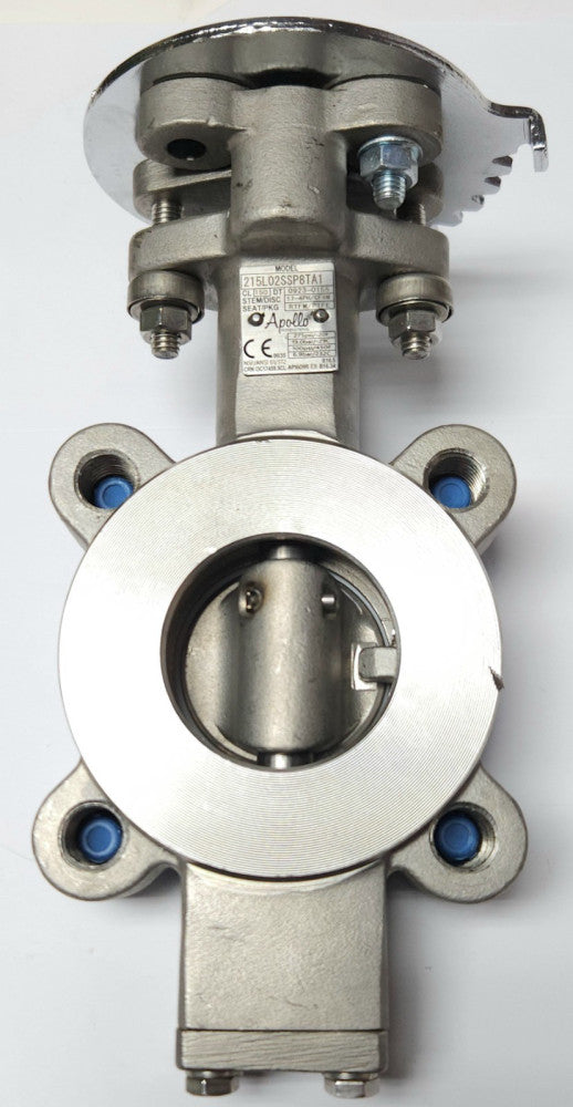 APOLLO 215L02SSP8TA1 Stainless Steel 2" Butterfly Valve Assembly CL 150DT 0923 0