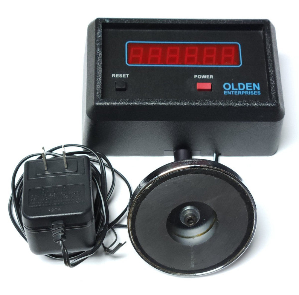 OLDEN ENTERPRISES 6 DIGIT DIGITAL COUNTER MAGNETIC BASE 9 VDC POWER Supply 120 A