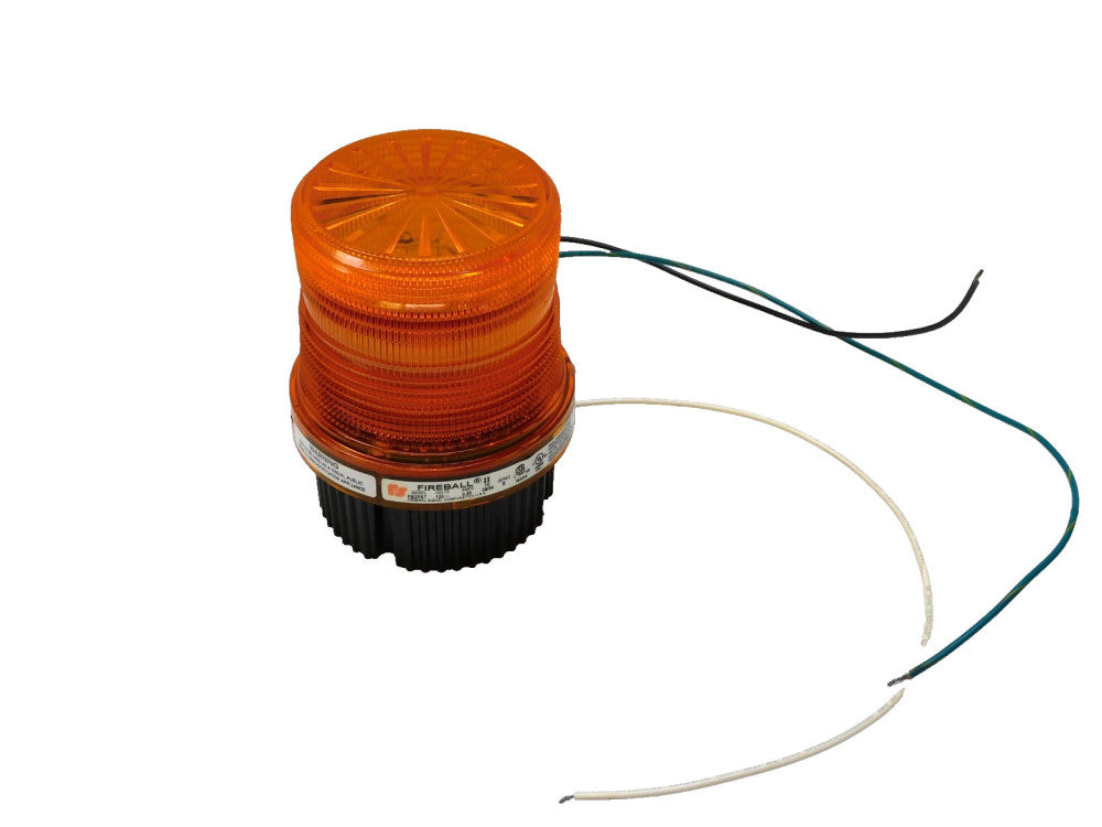 Federal Signal FB2PST Fireball II Electra Flash Strobe Light Amber 120Vac 50/60H