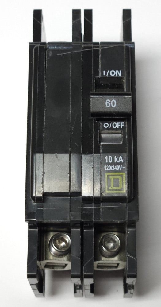 SQUARE D QOU2060 TRANE D801339P02R 2 Pole 60 AMP Type QO QOU Circuit Breaker