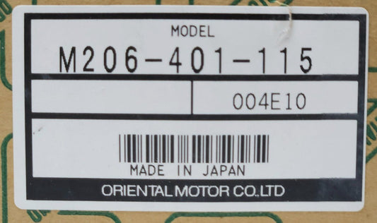 ORIENTAL MOTOR M206 401 115 Speed Control Motor 115 VAC 6W 1700 RPM