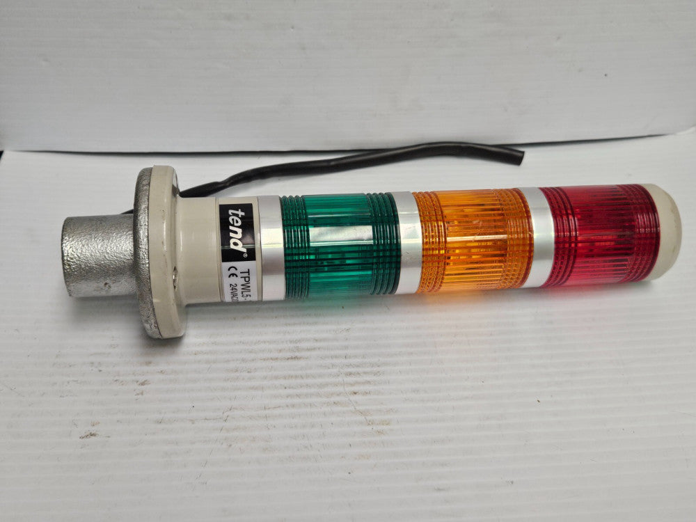 TEND LIGHT BEACON SIGNAL TOWER TPWL5-7 24V RED YELLOW GREEN - USED