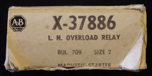 ALLEN BRADLEY X-37886 L.H. Size 2 Overload Relay X 37886