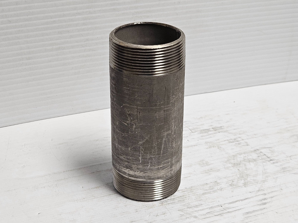 New No Name SS Stainless Steel Pipe Nipple MB 316/L 40W 2W 45S0069 5-1/2"L 2"Npt